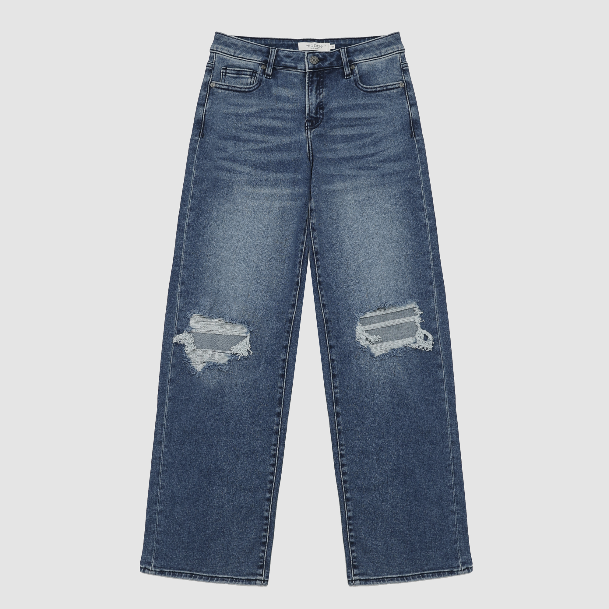 Logan Straight Leg Ripped Jeans