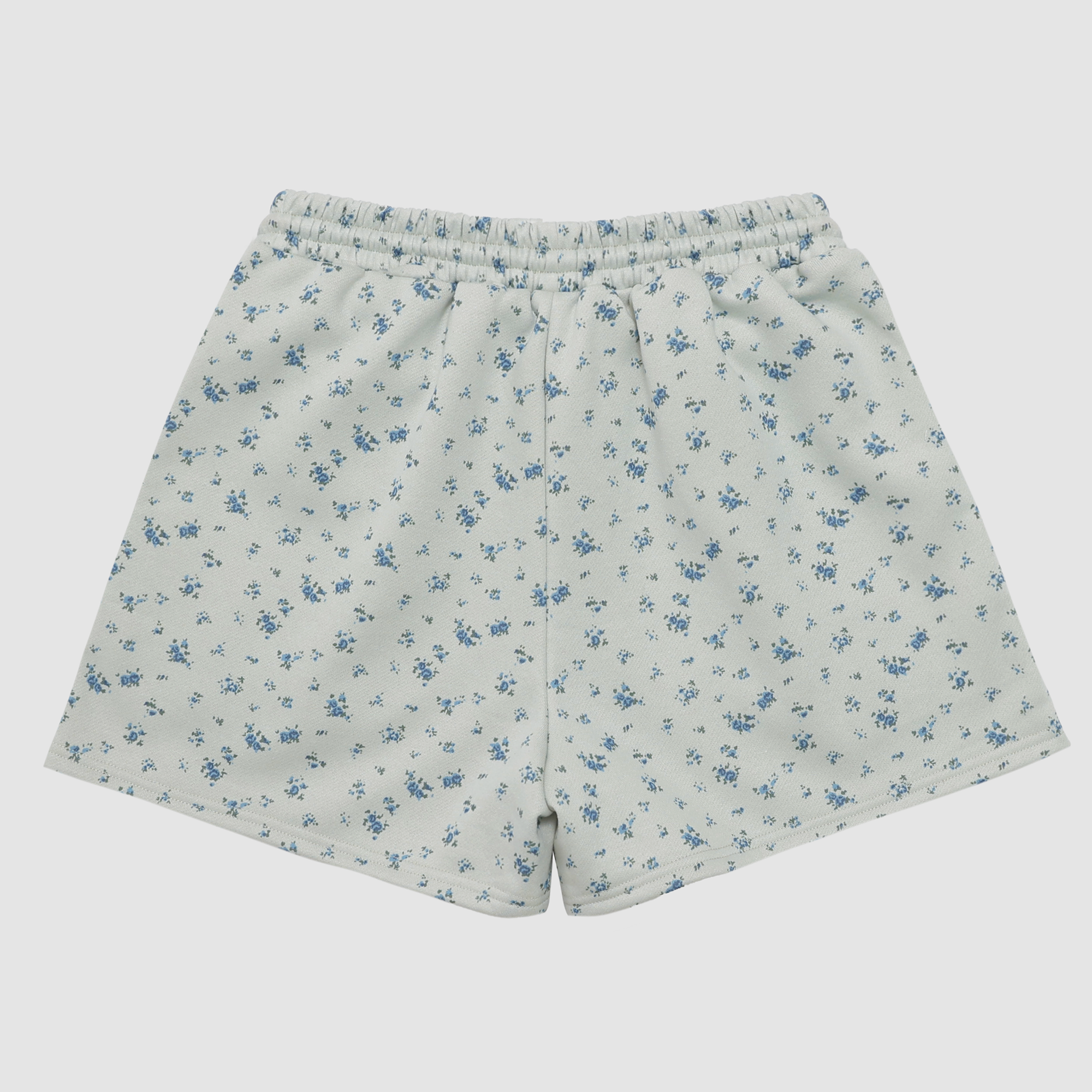 Lucy Floral Print Sweatshorts in Mint