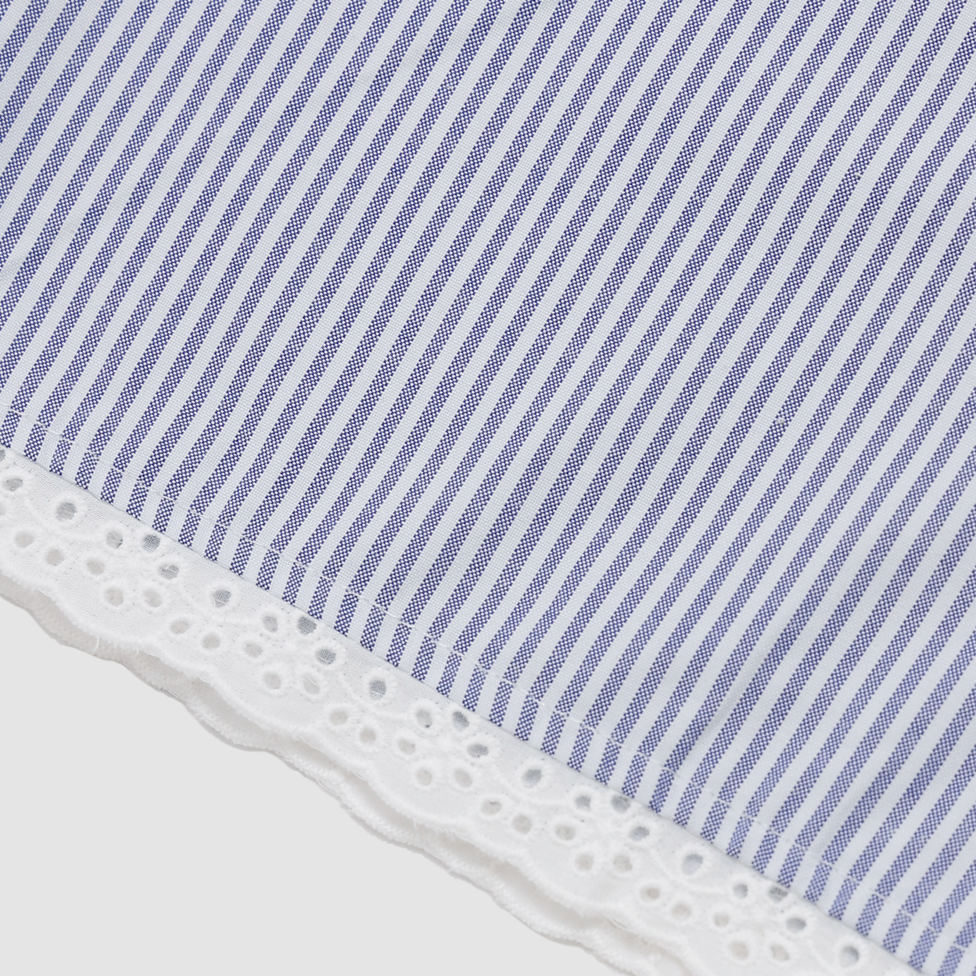 Maisie Ruffle Lined Pants in Blue/White