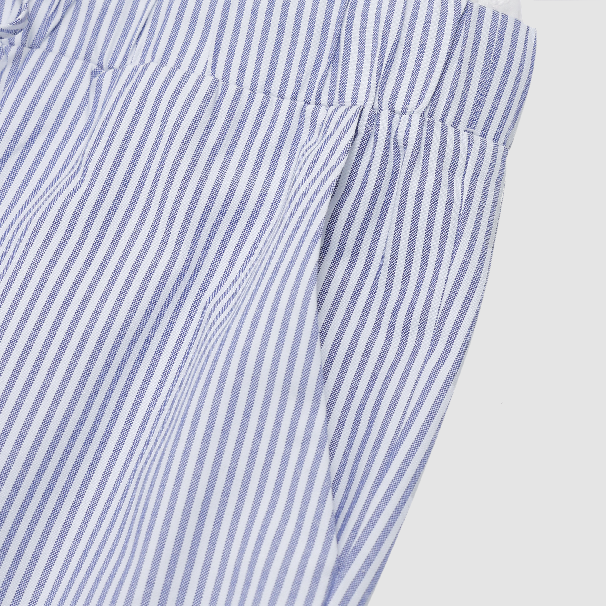 Maisie Ruffle Lined Pants in Blue/White