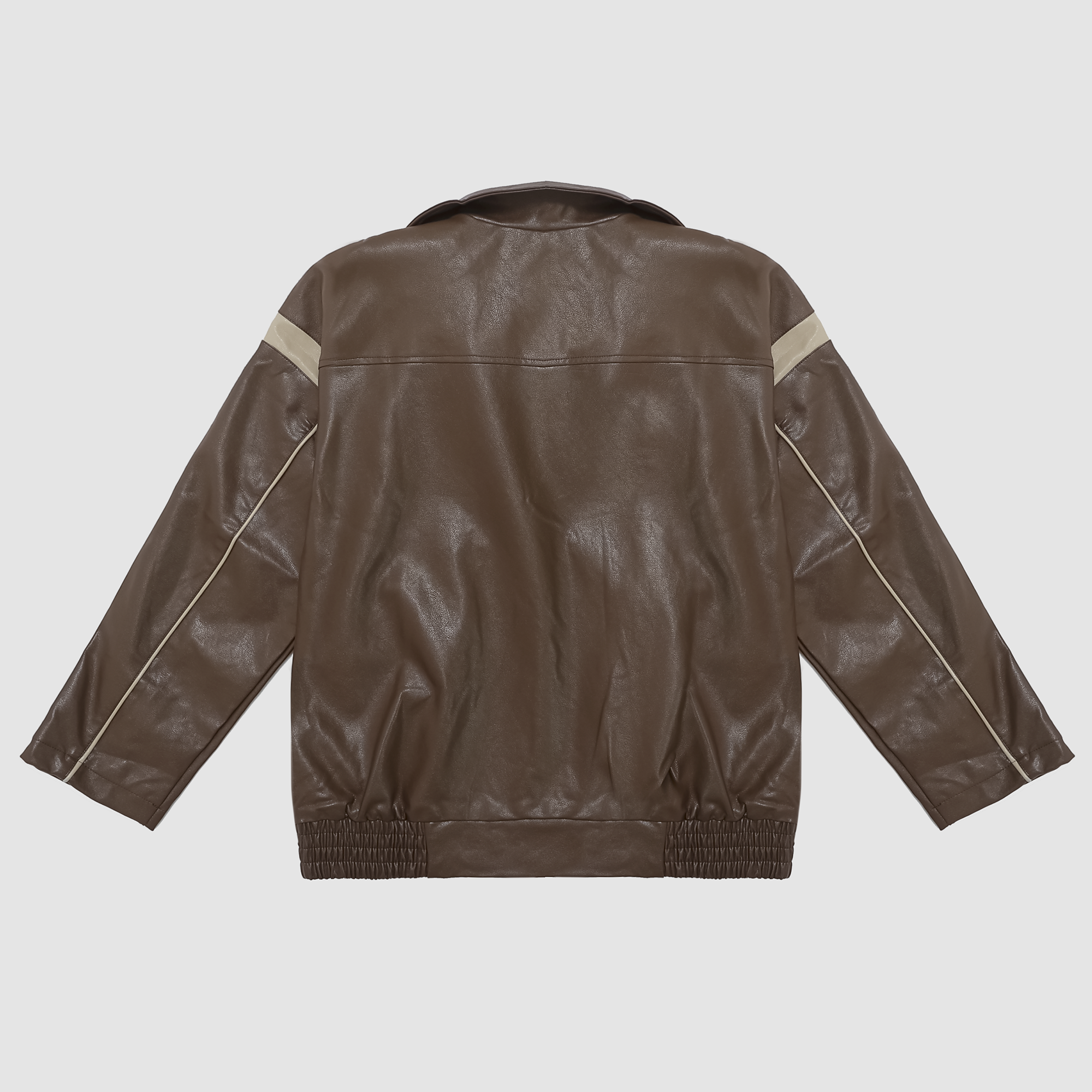 Monroe Contrast Stripe Faux Leather Jacket