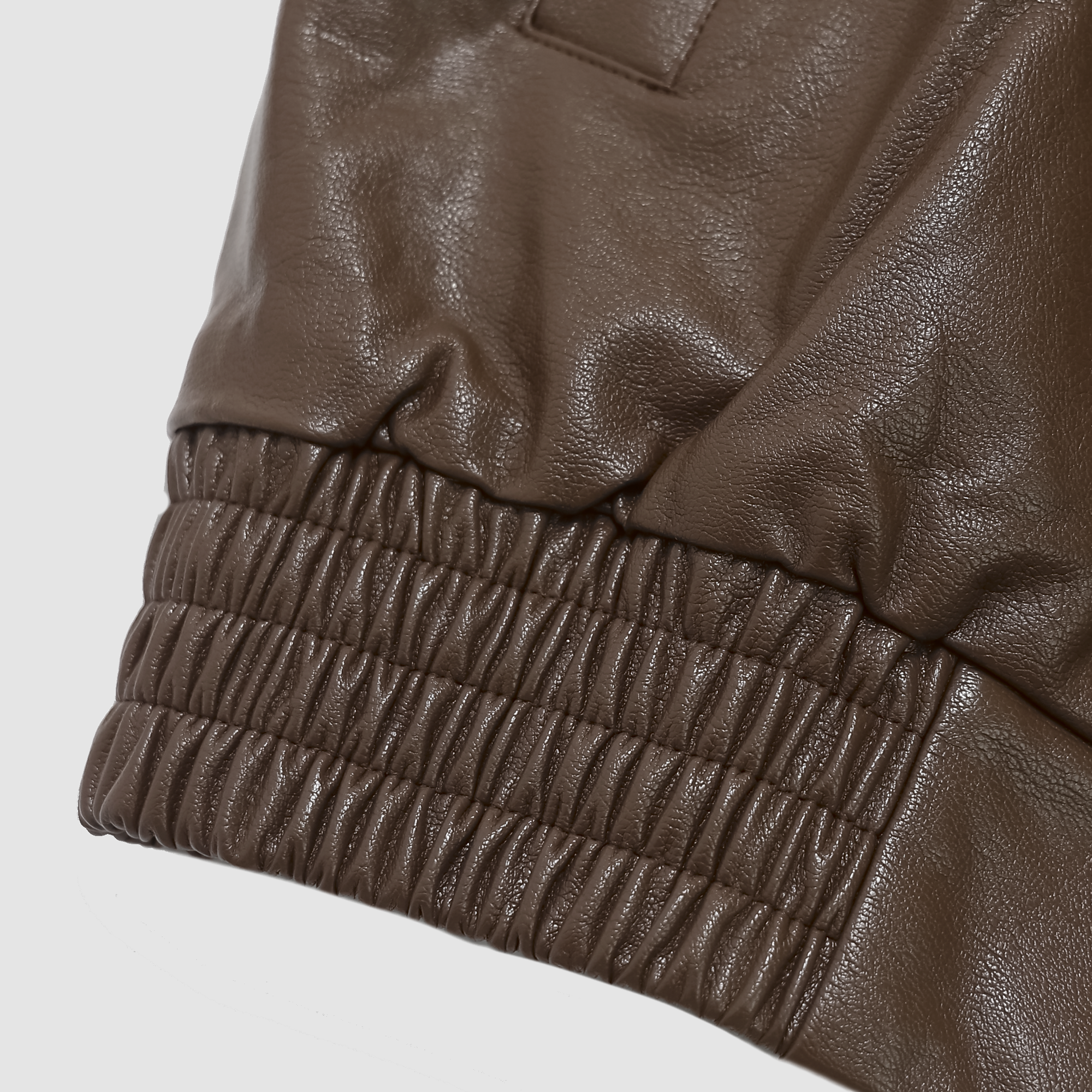 Monroe Contrast Stripe Faux Leather Jacket