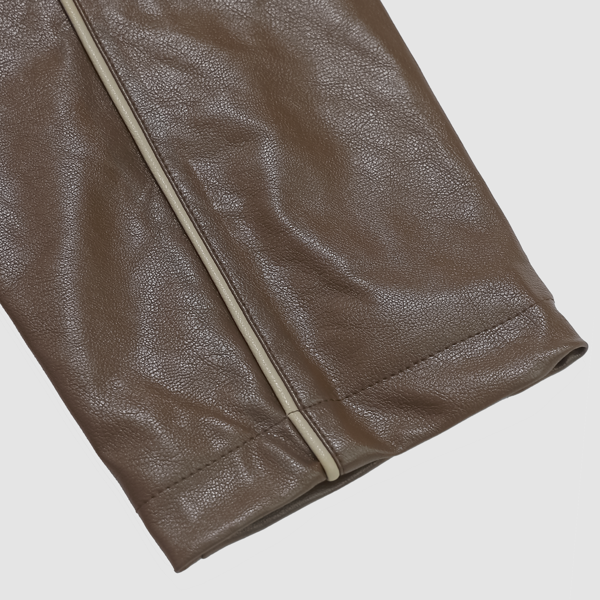 Monroe Contrast Stripe Faux Leather Jacket