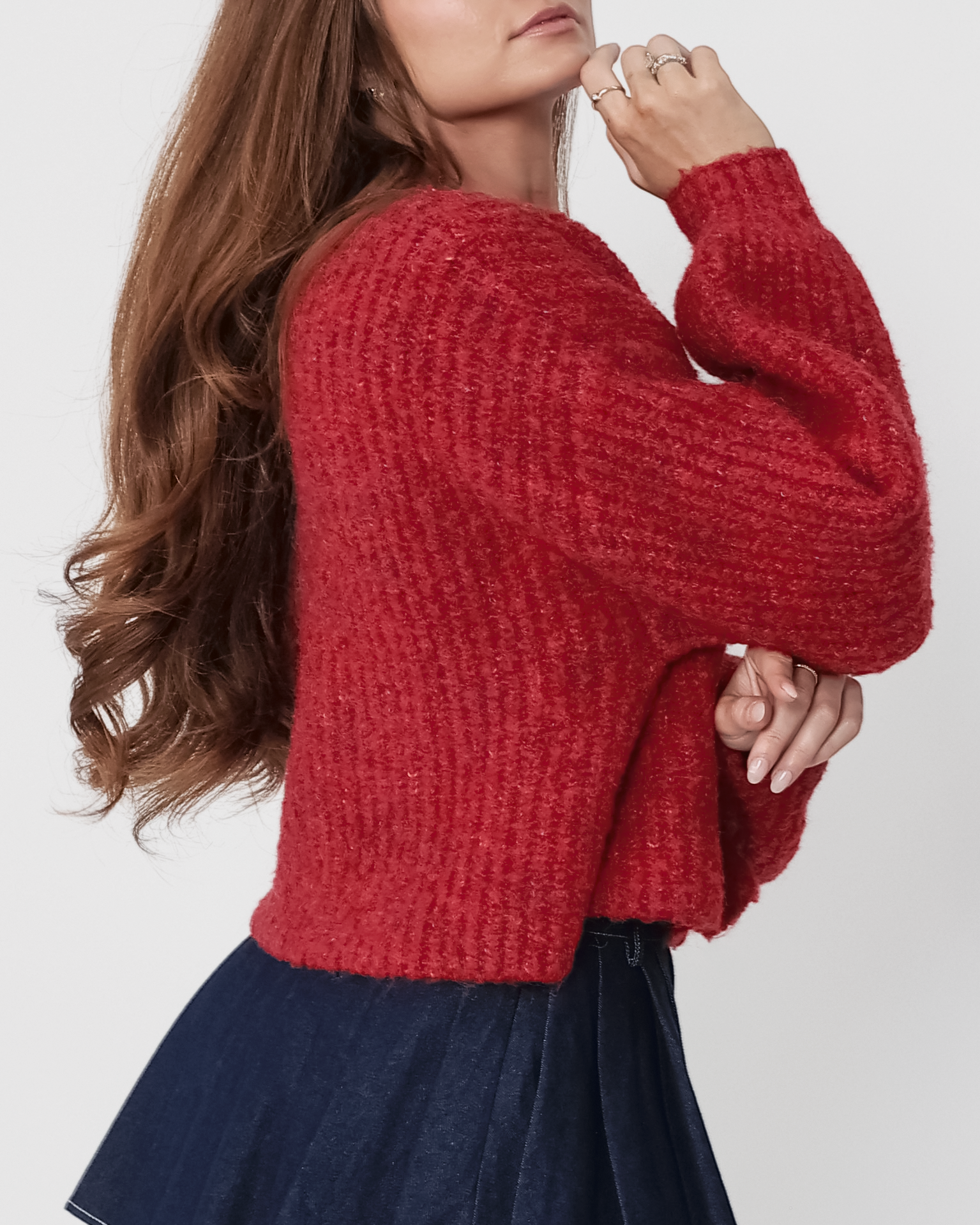 Payton Cardigan in Red