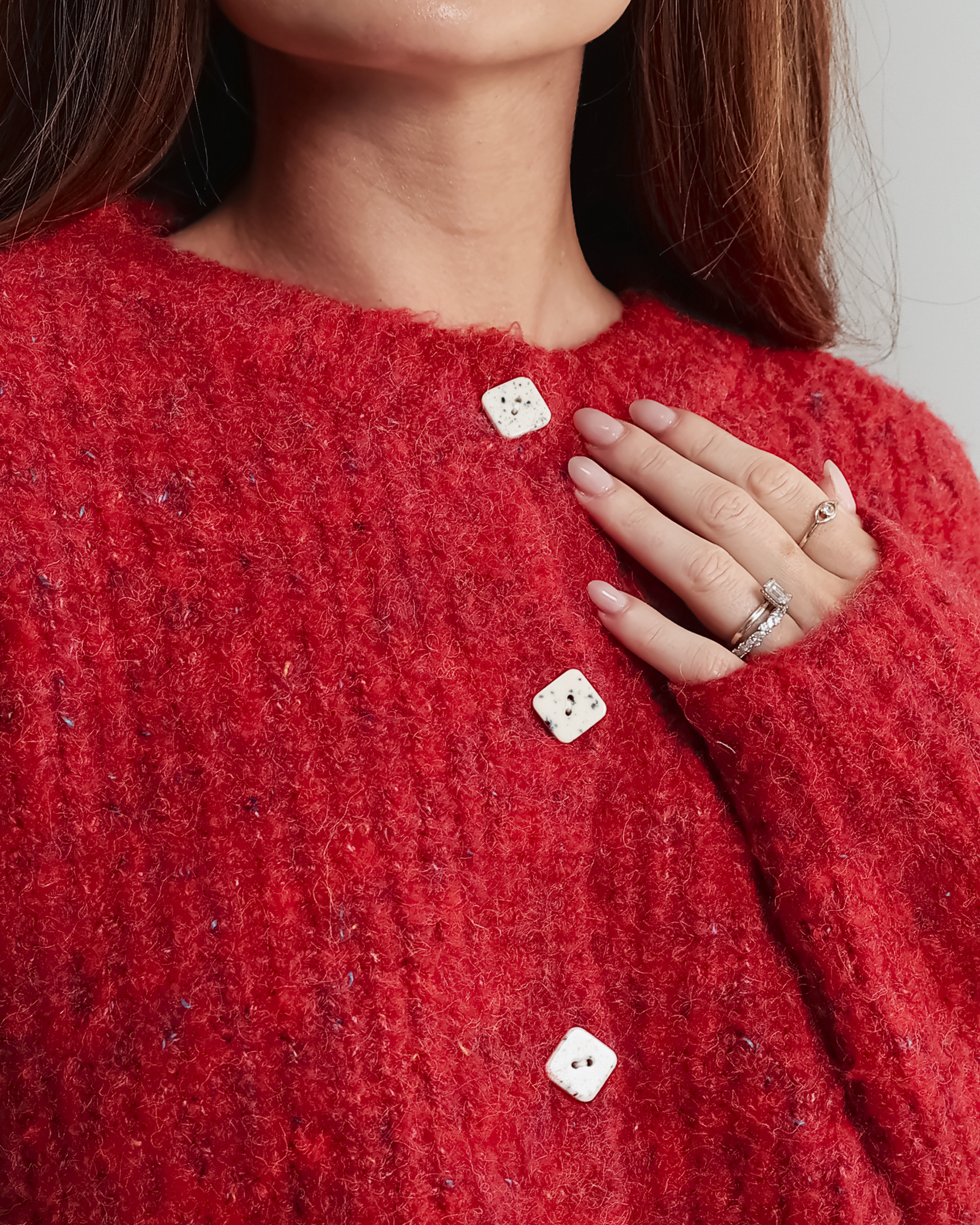 Payton Cardigan in Red