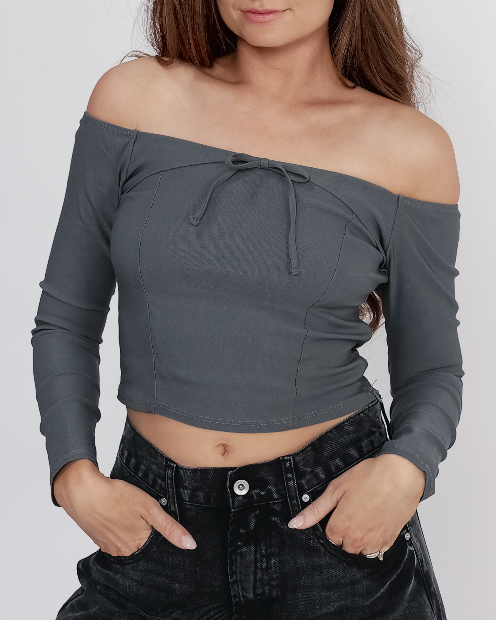 Fallon Long Sleeve Off Shoulder Top