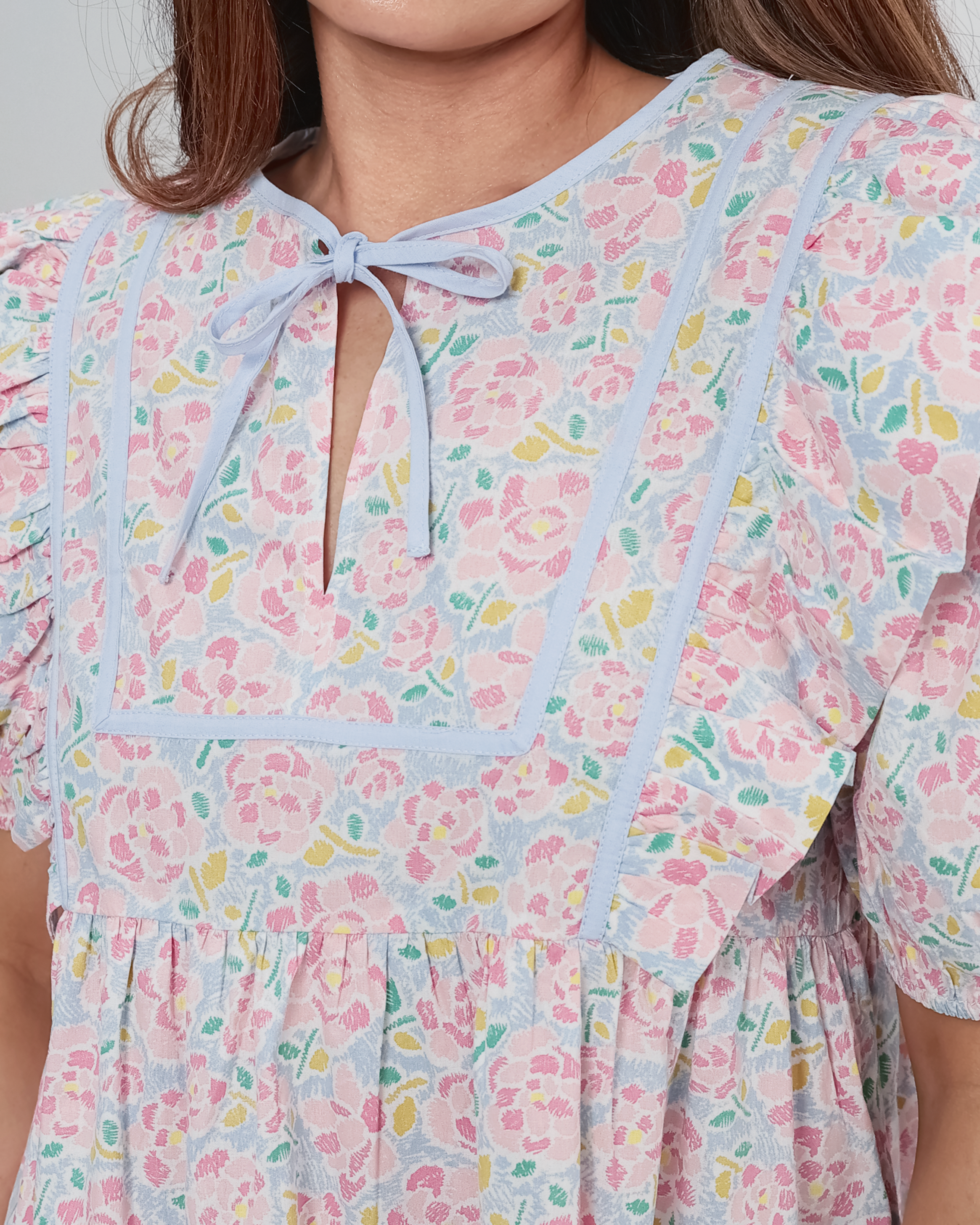 Ingrid Floral Ruffle Mini Dress