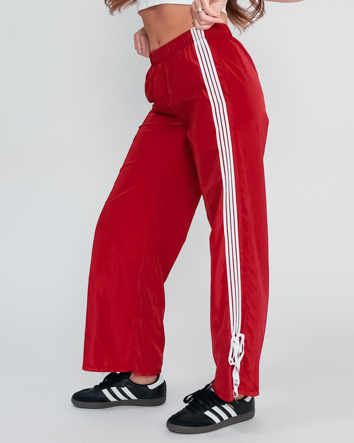 【2plan】Core side track balloon pants Unisex TCDS track pants - Thunder City Derby Sirens