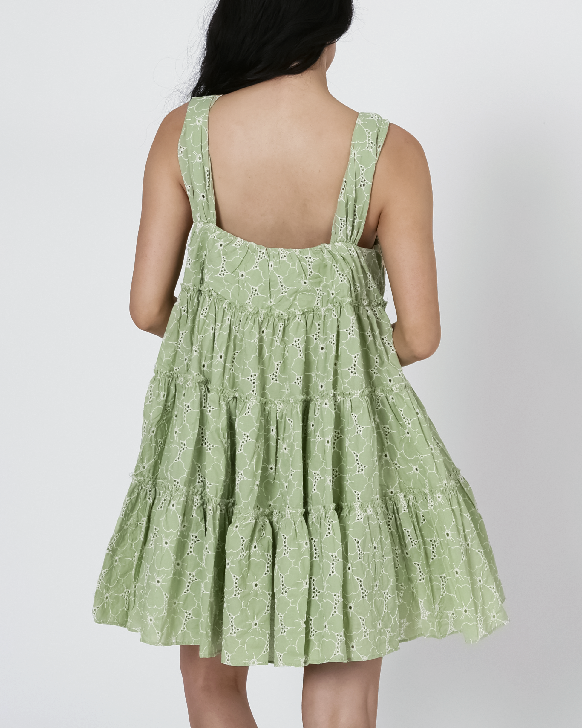 Olive Ruffle Babydoll Dress