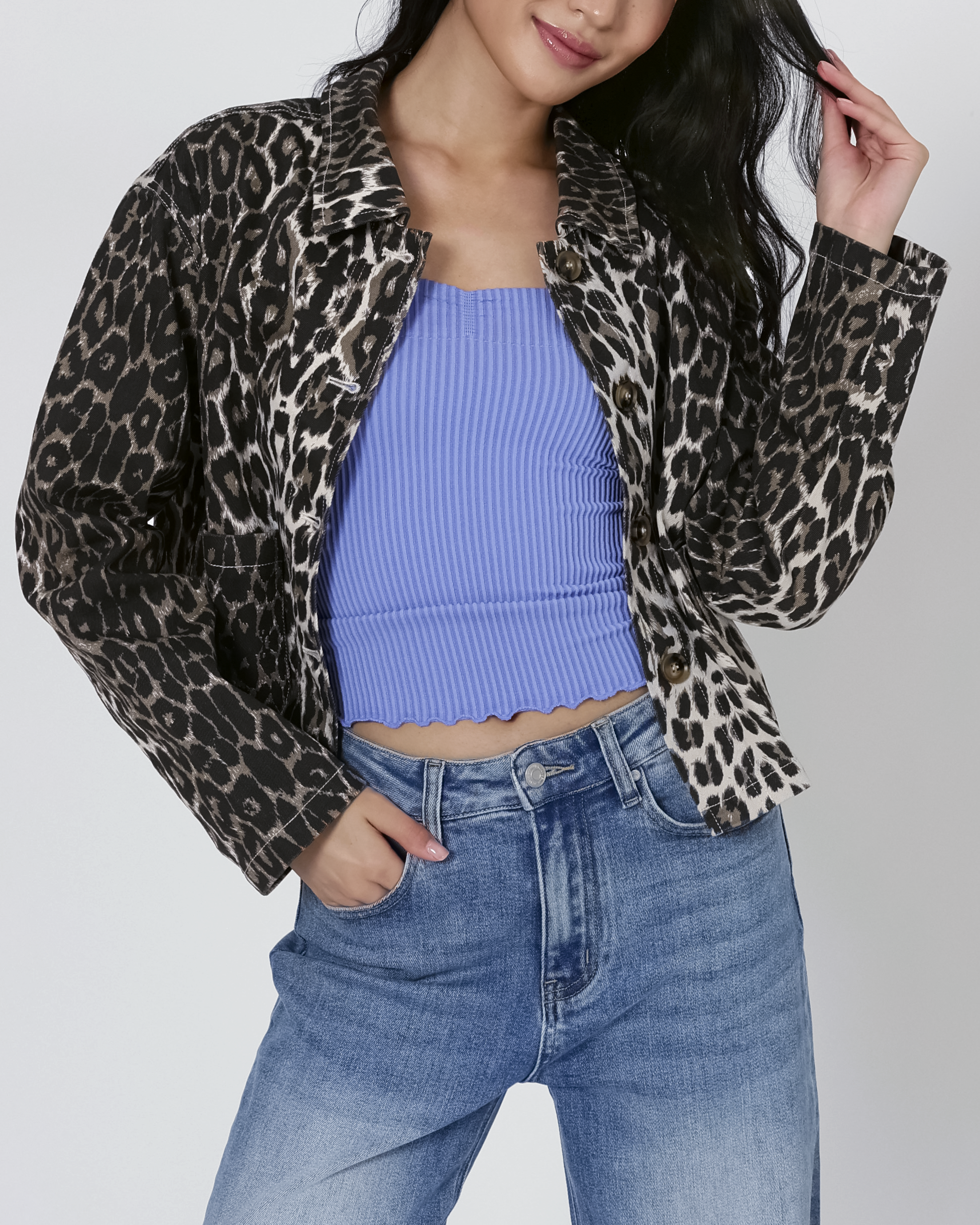 Corinna Ribbed Tube Top in Blue