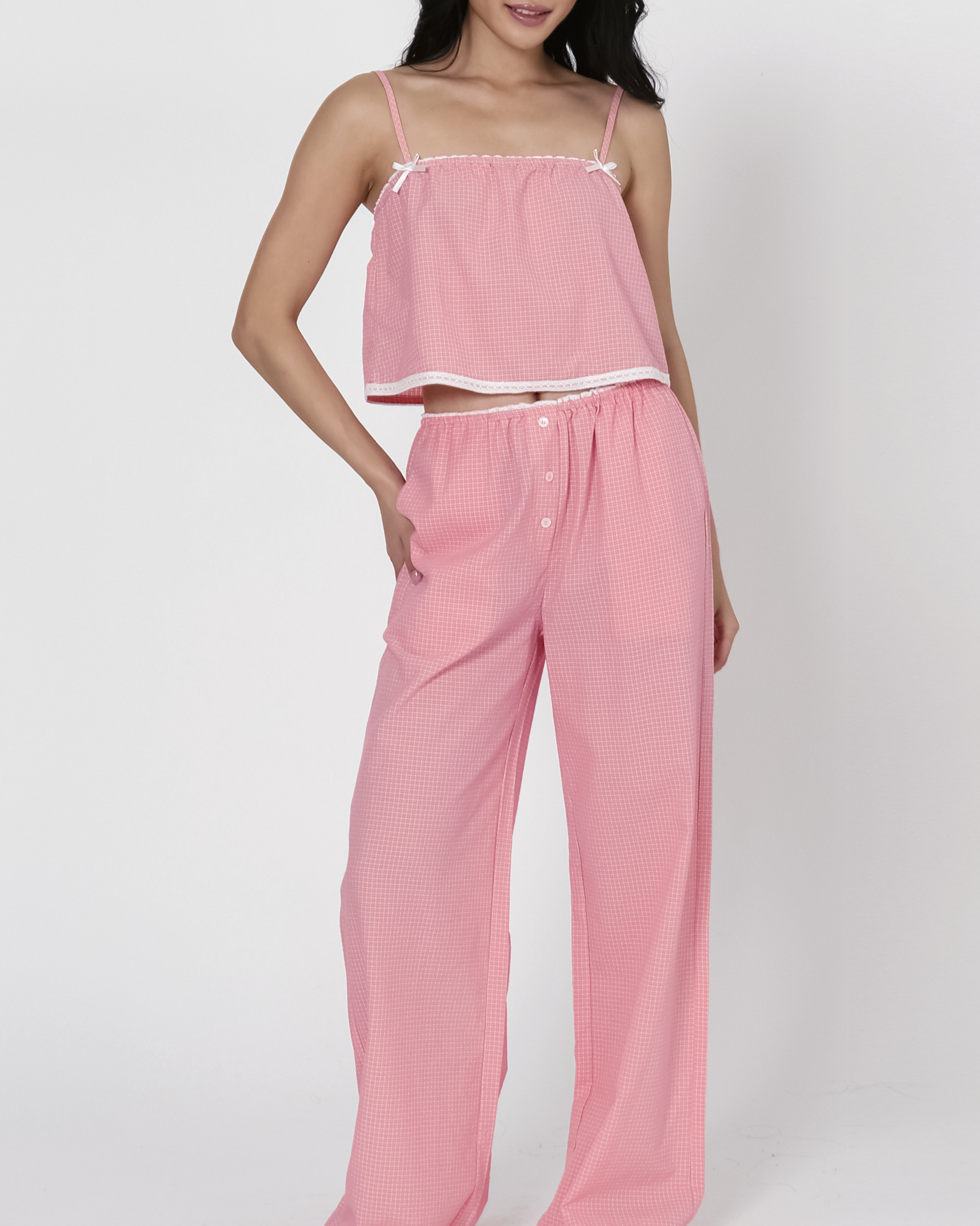 Penelope Gingham Lace Pants