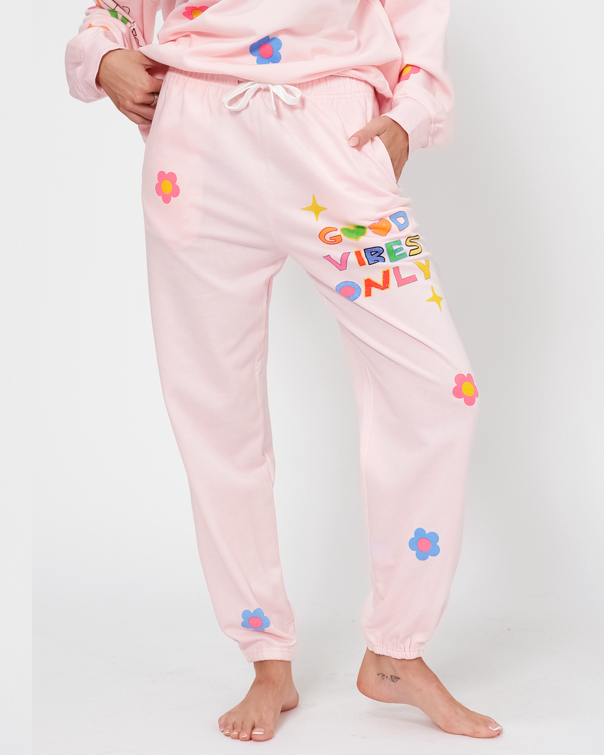 【pain or pleasure】24fw ROSE SWEATPANTS Premium Wide Leg Sweatpants Athletic Loungewear Cozy Fleece