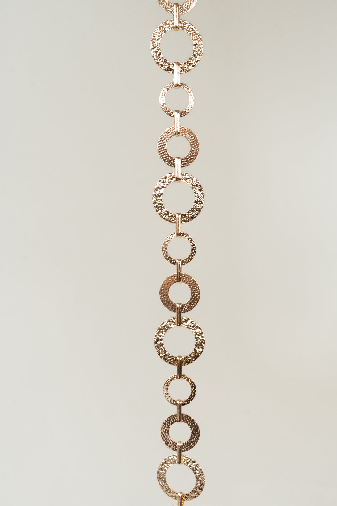 Textured Link Chain Belt in Gold