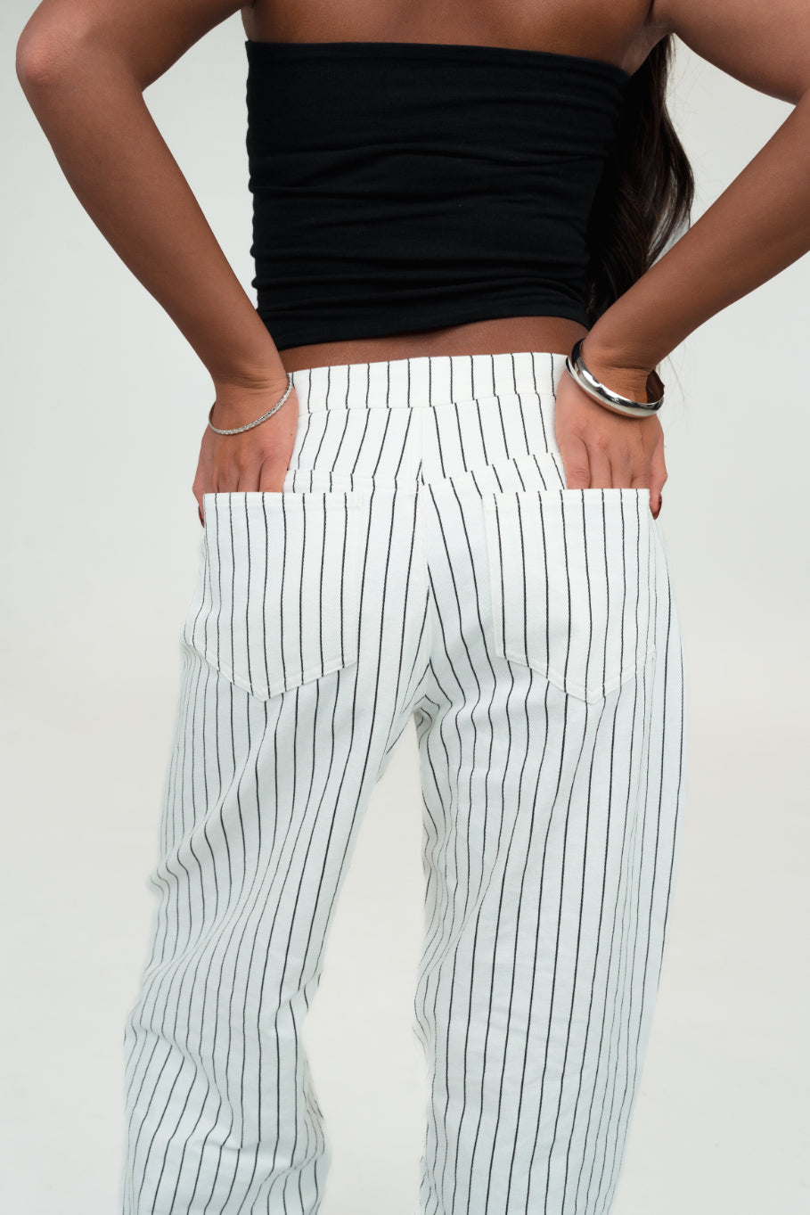 Jenna Pinstripe Baggy Jeans