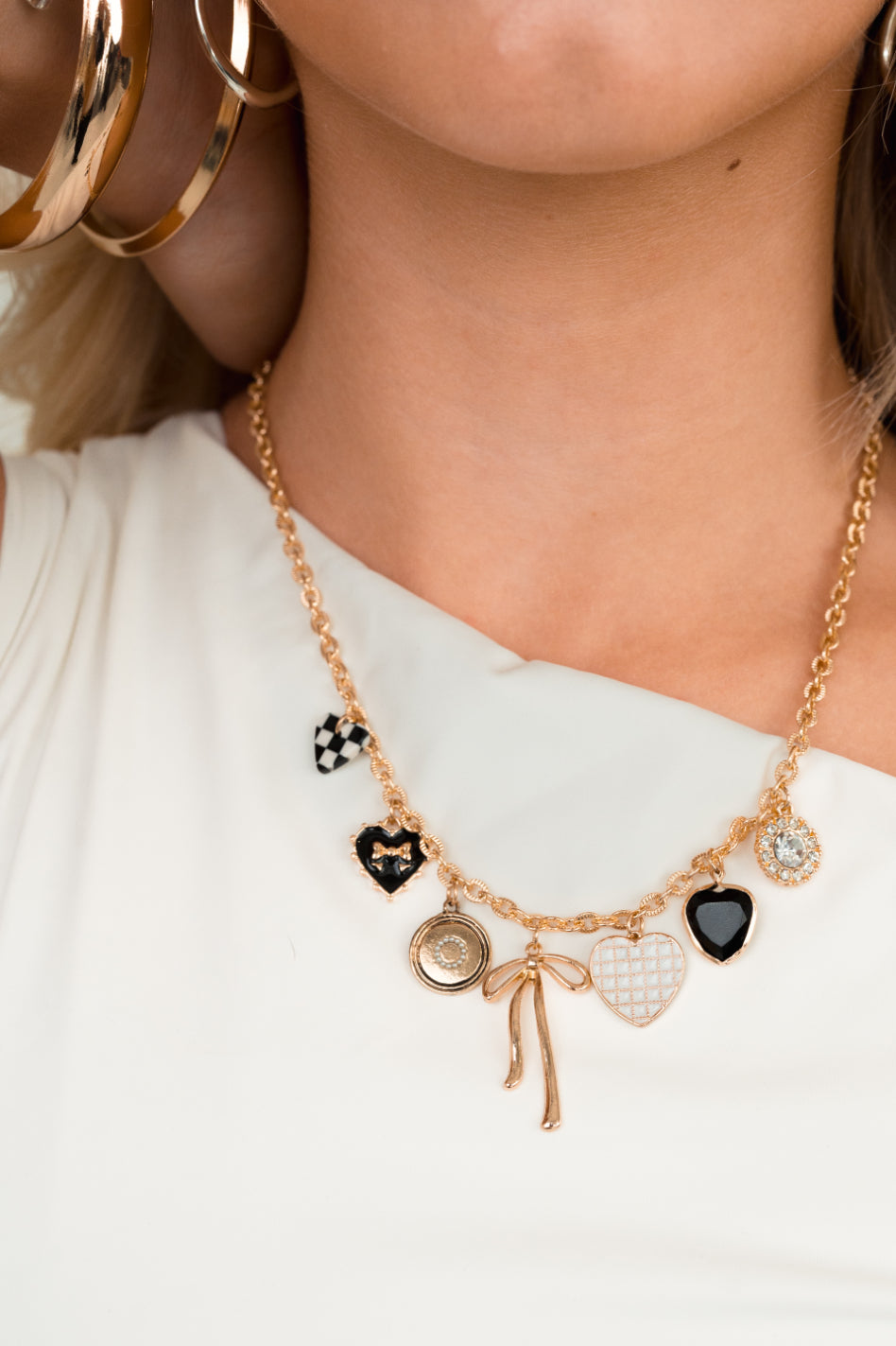 Checkered Charm Necklace