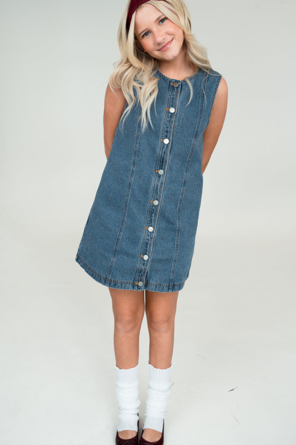 Charlotte Denim Mini Dress Denim / S Charlotte Denim Mini Dress Denim / S