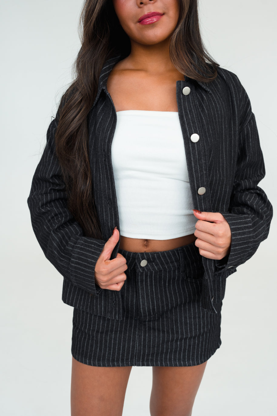 Vivian Pinstripe Jacket