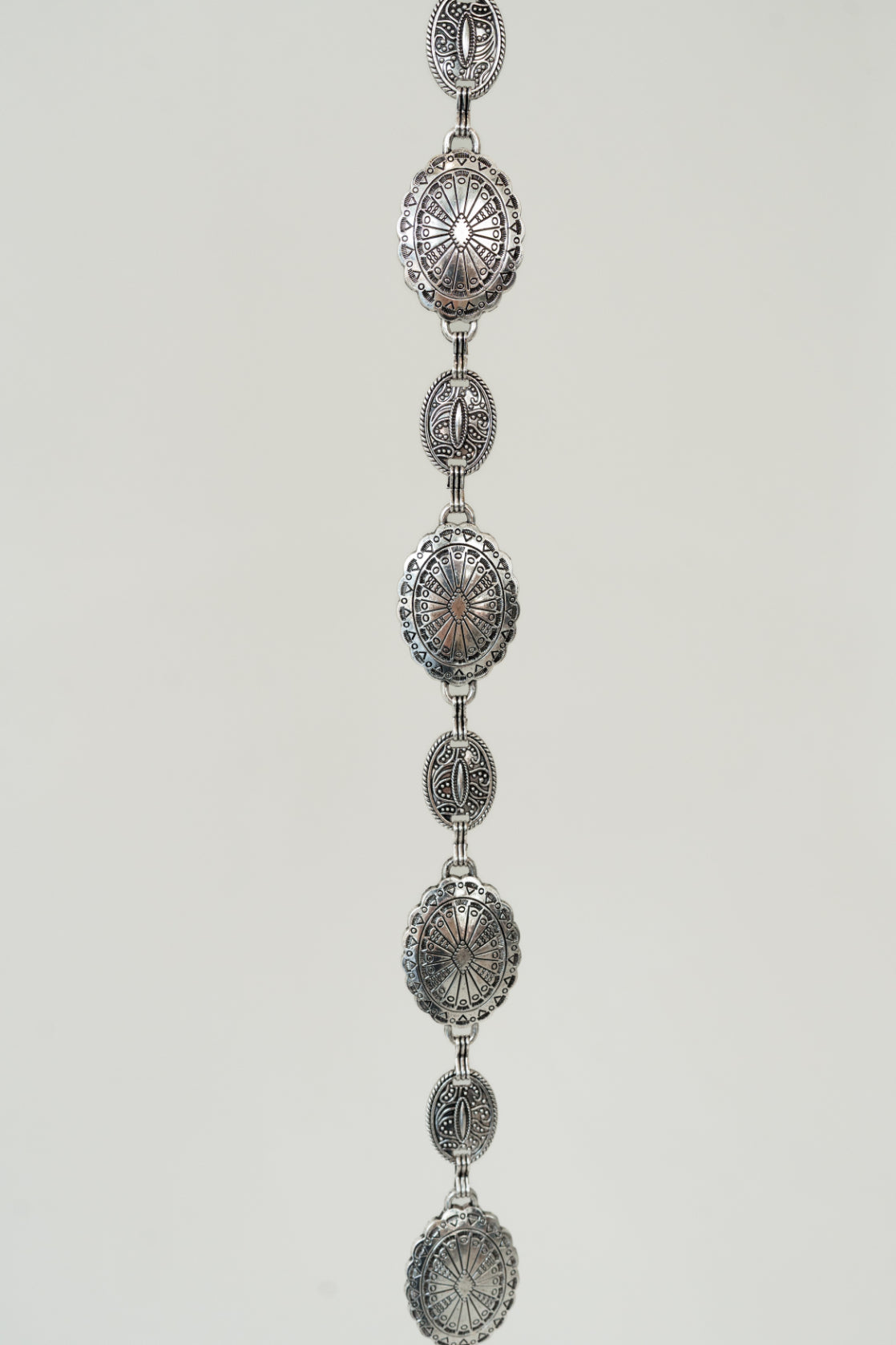 Oval Chain Belt in Silver