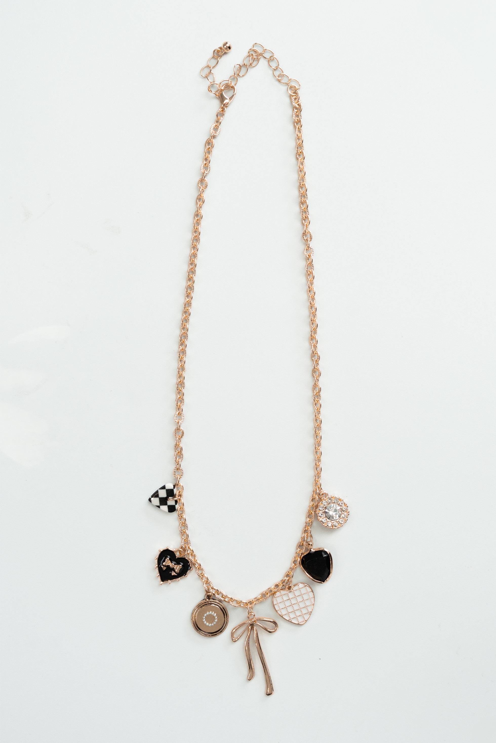 Checkered Charm Necklace