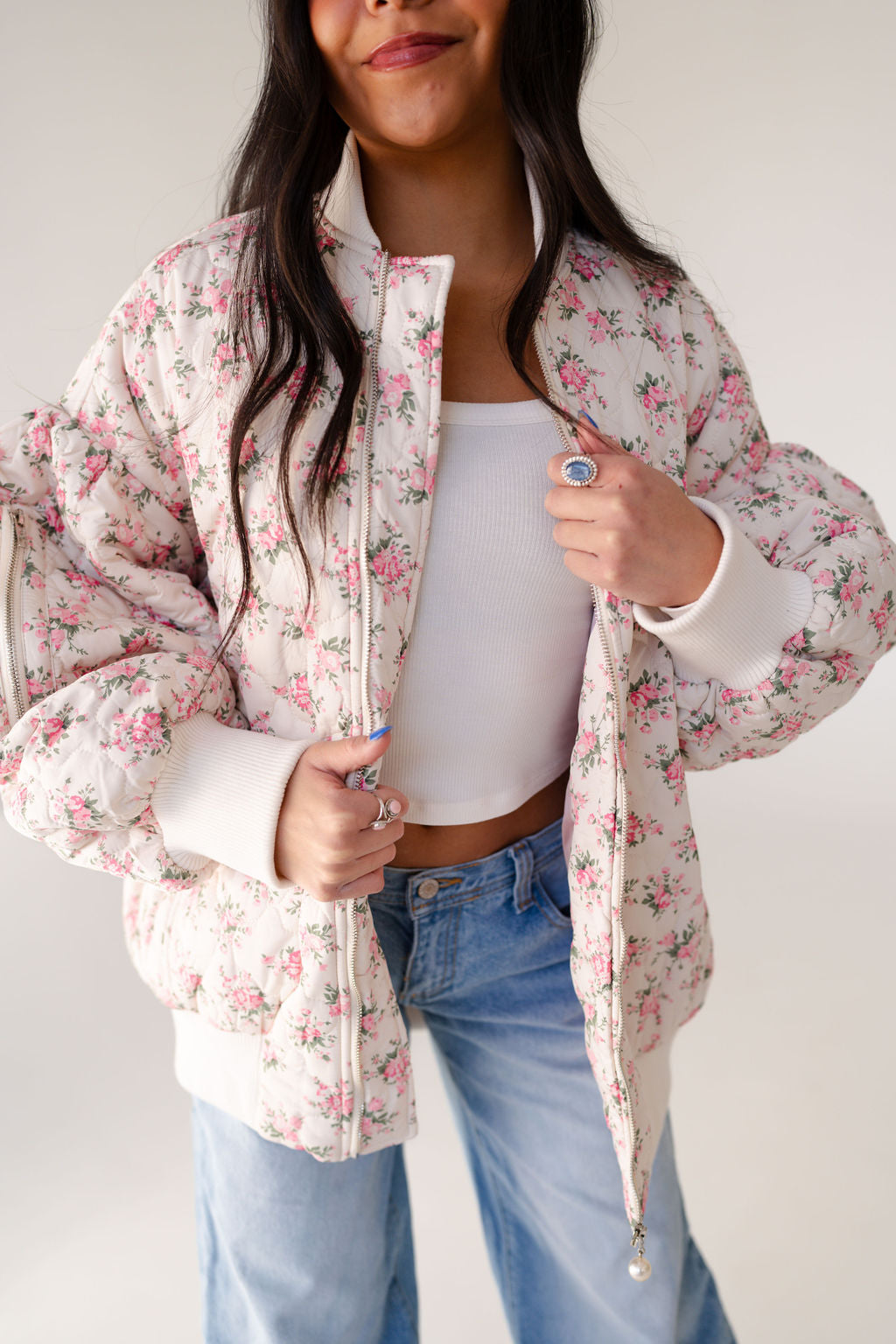 Floral Prints Ladies Floral Bomber Jacket Hooey Ladies Bomber