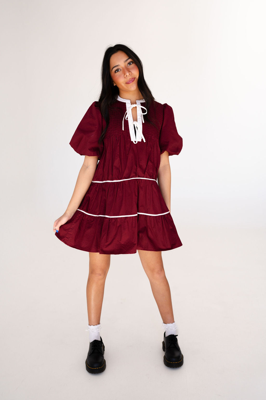 Holly Contrast Detail Mini Dress