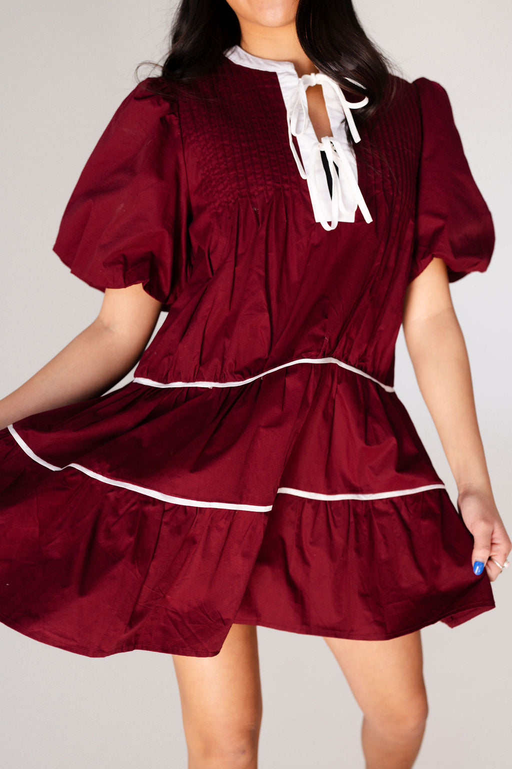 Holly Contrast Detail Mini Dress