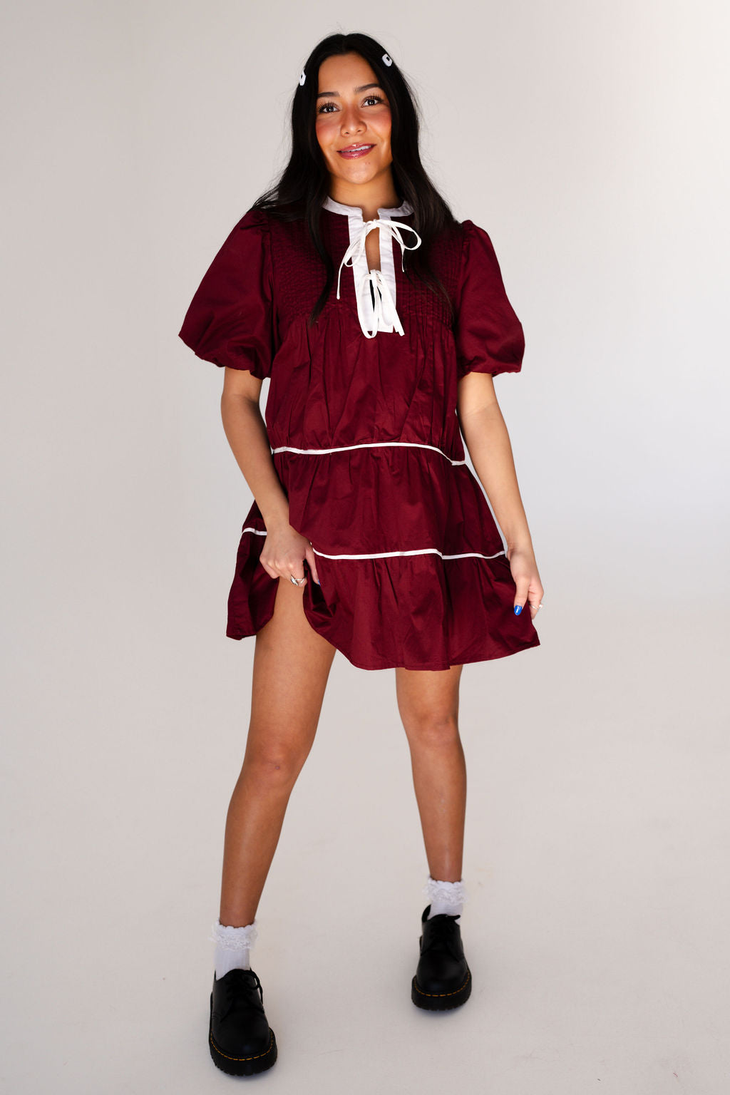 Holly Contrast Detail Mini Dress