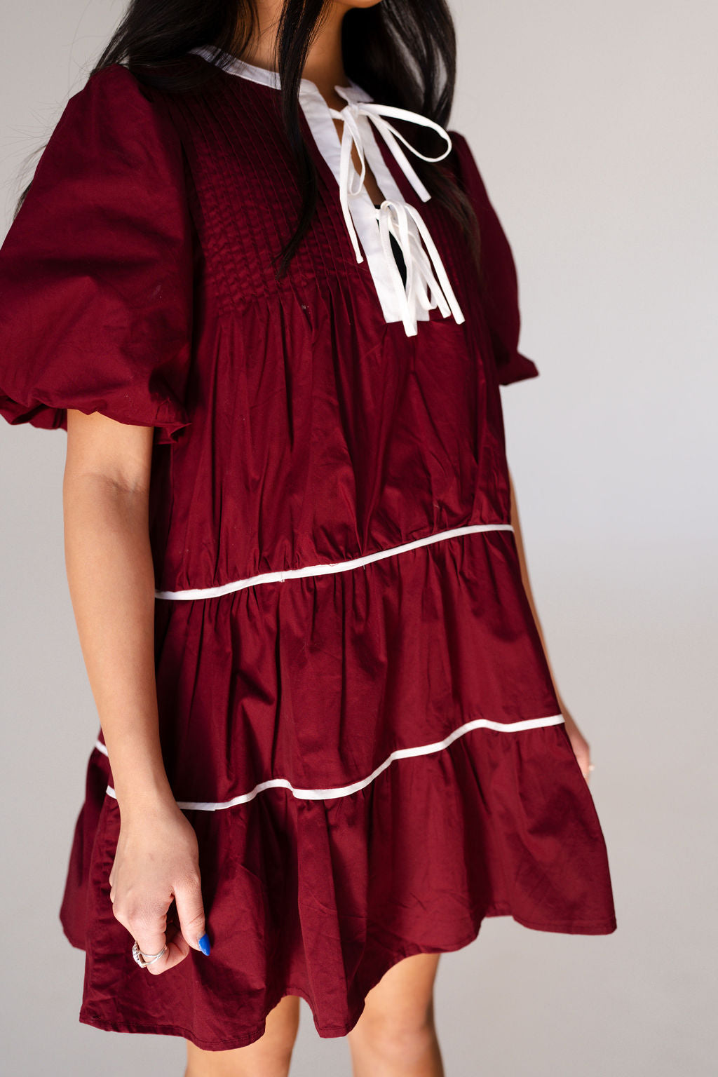 Holly Contrast Detail Mini Dress