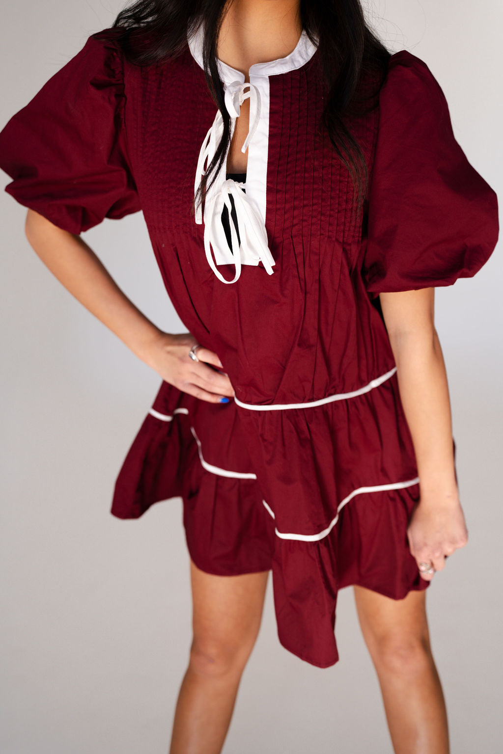 Holly Contrast Detail Mini Dress