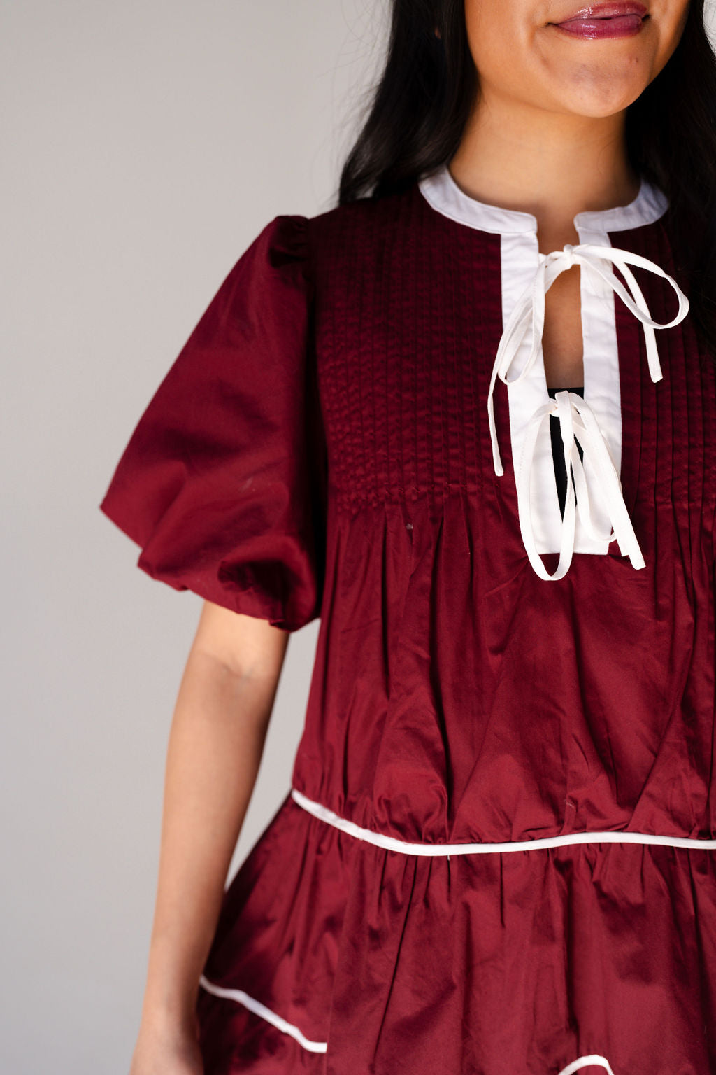 Holly Contrast Detail Mini Dress