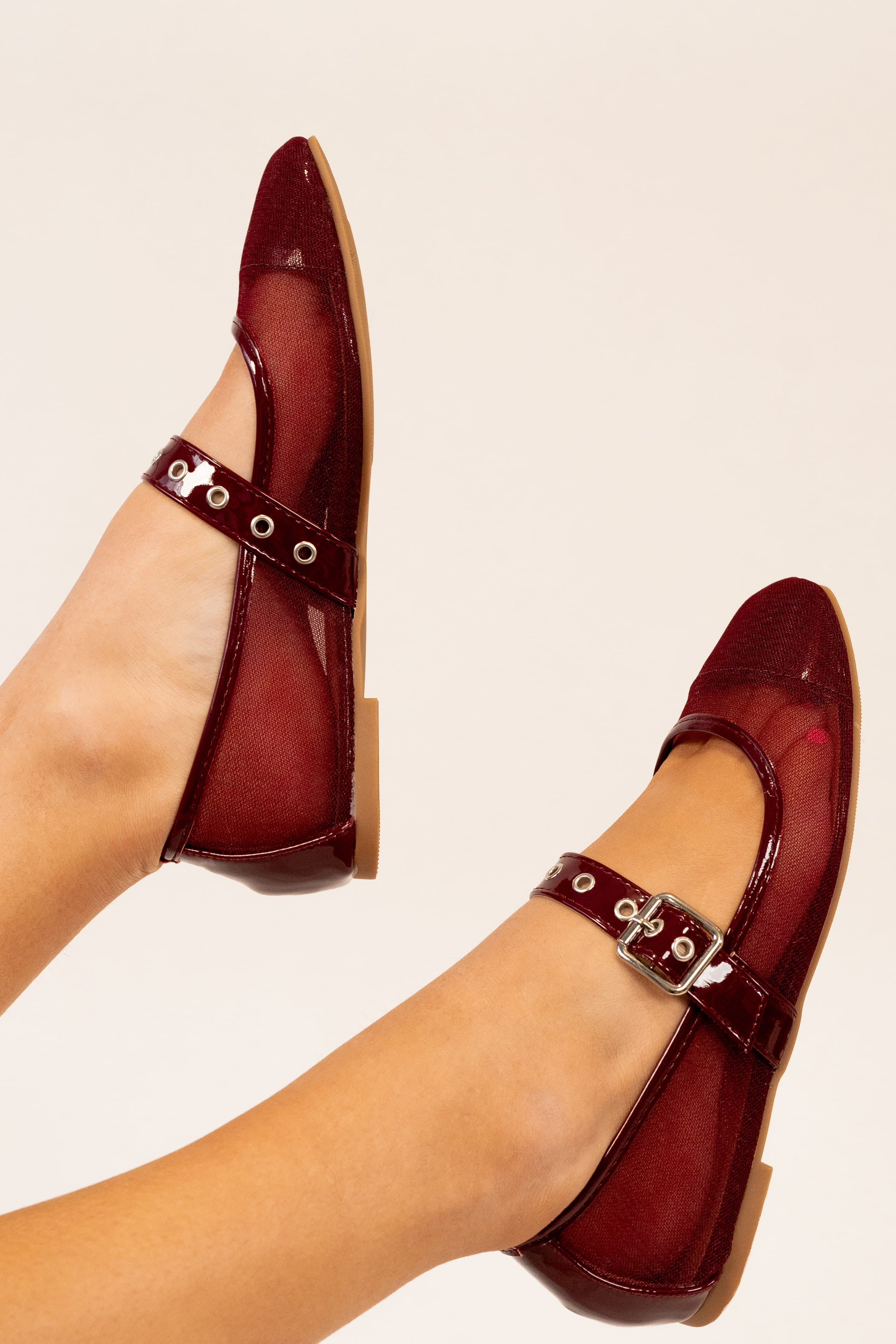 Sydney Mesh Mary Jane Flats