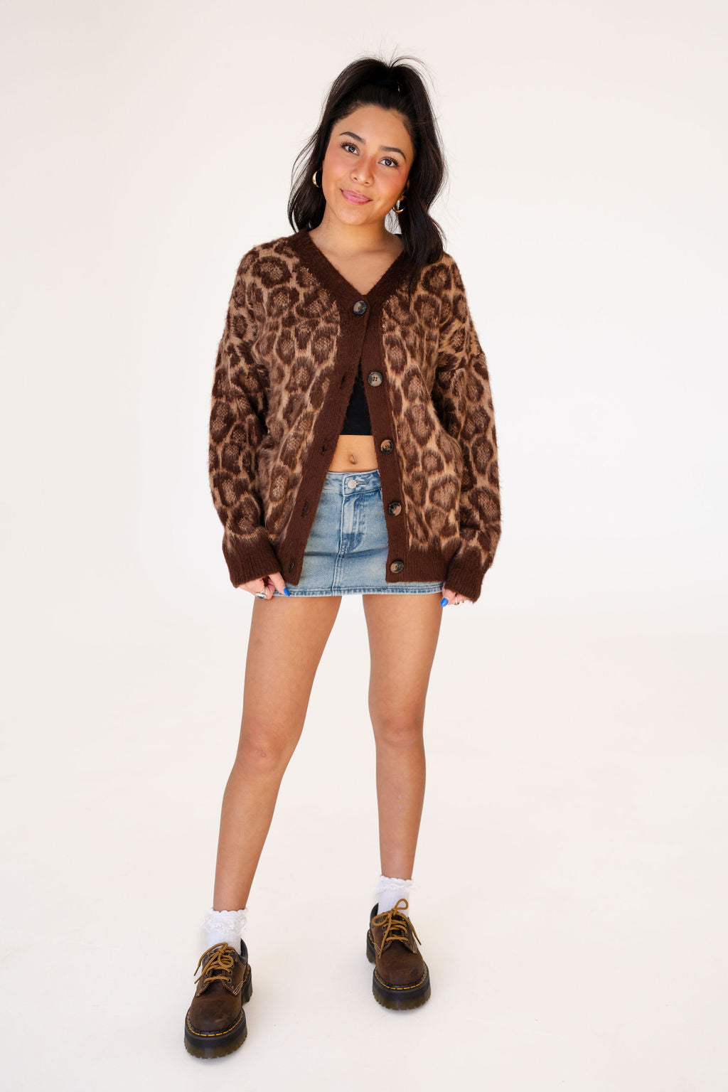 新品　Cardigan Jacket Animal Print Leopard Leopard Printed Cardigan | GANNI US