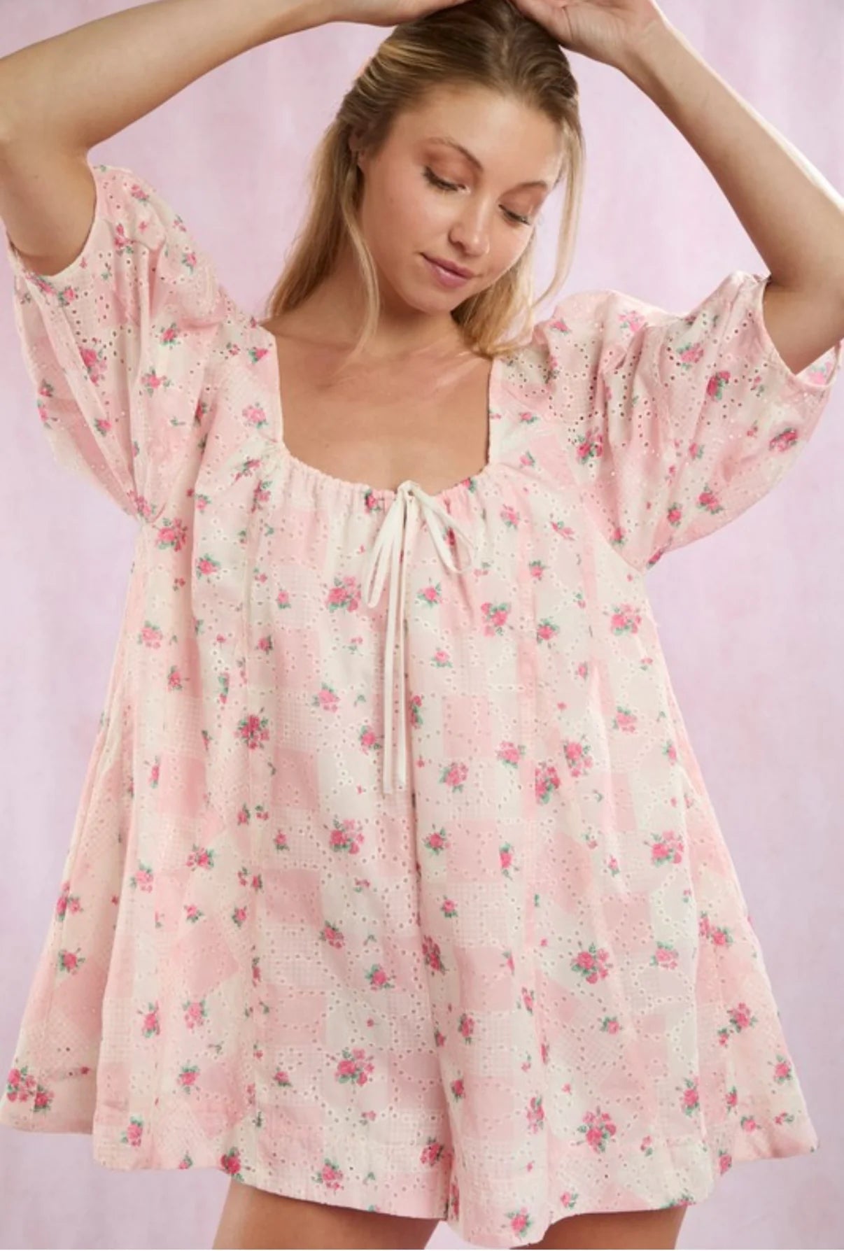 Valentina Embroidered Floral Romper