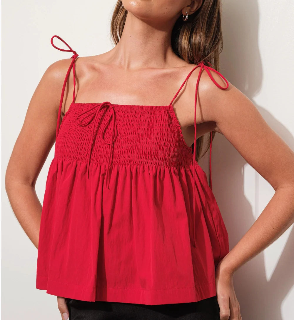 Cadence Tie Sleeve Tank