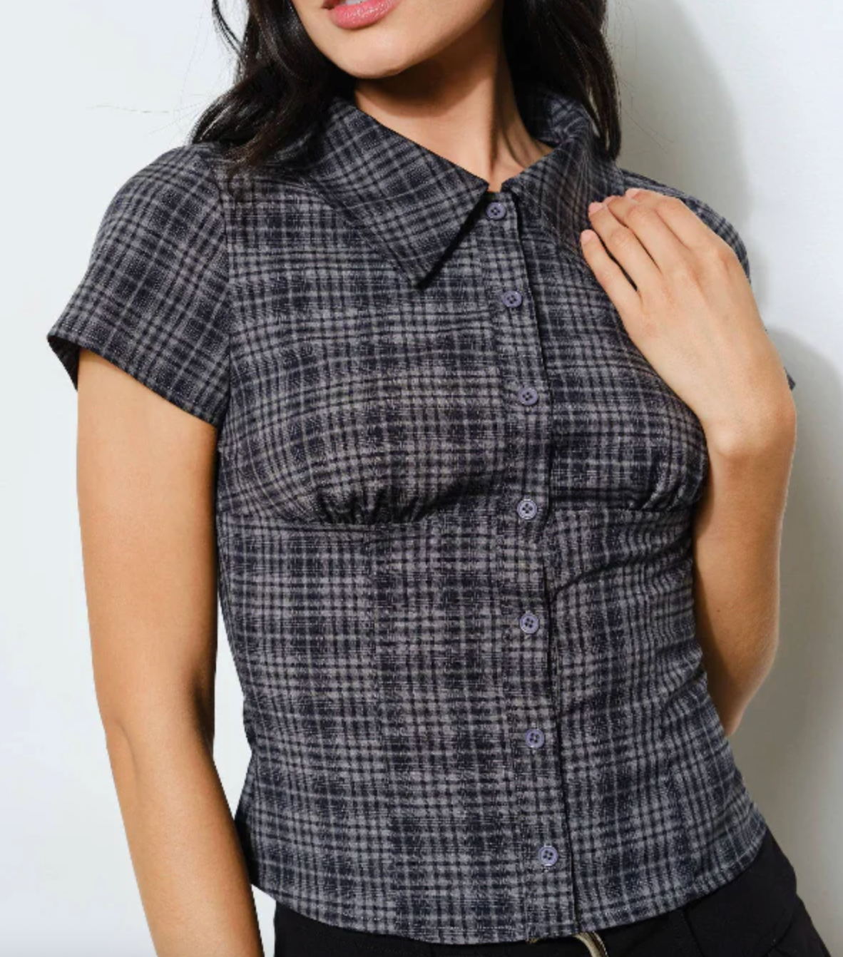 Lennon Plaid Button Down Shirt in Navy Multi