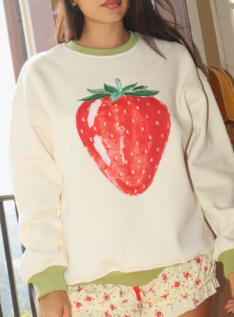 Annie Strawberry Crewneck Sweatshirt