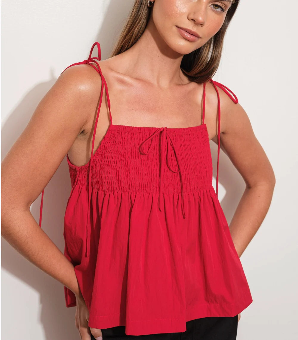 Cadence Tie Sleeve Tank