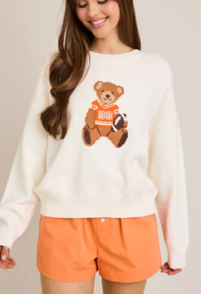 Football Star Teddy Bear Sweater