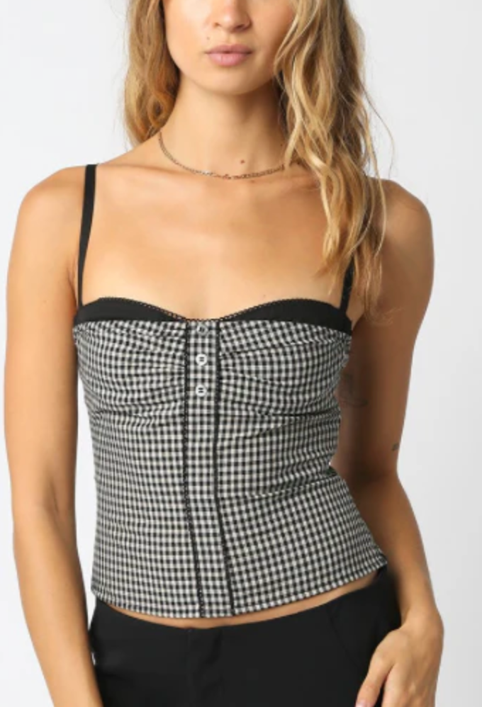Jenny Gingham Tank Top