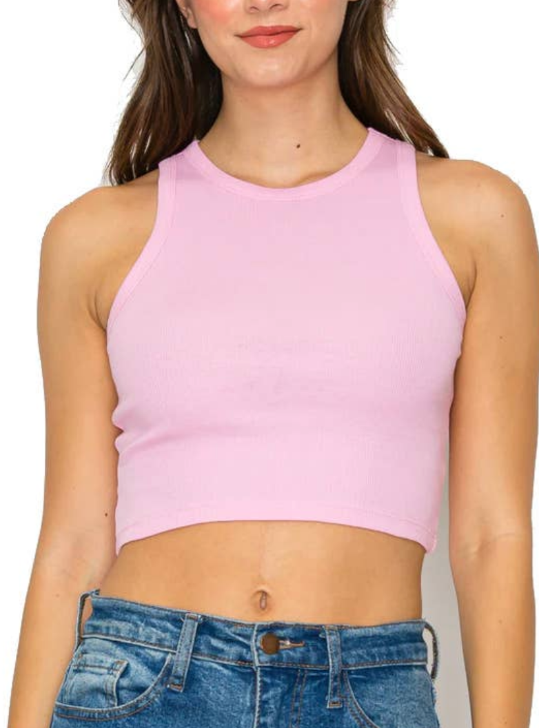 Kiara Cropped High Neck Tank