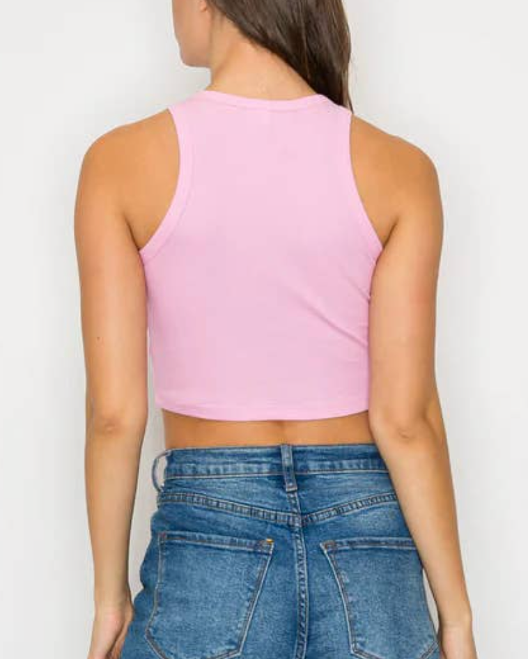 Kiara Cropped High Neck Tank
