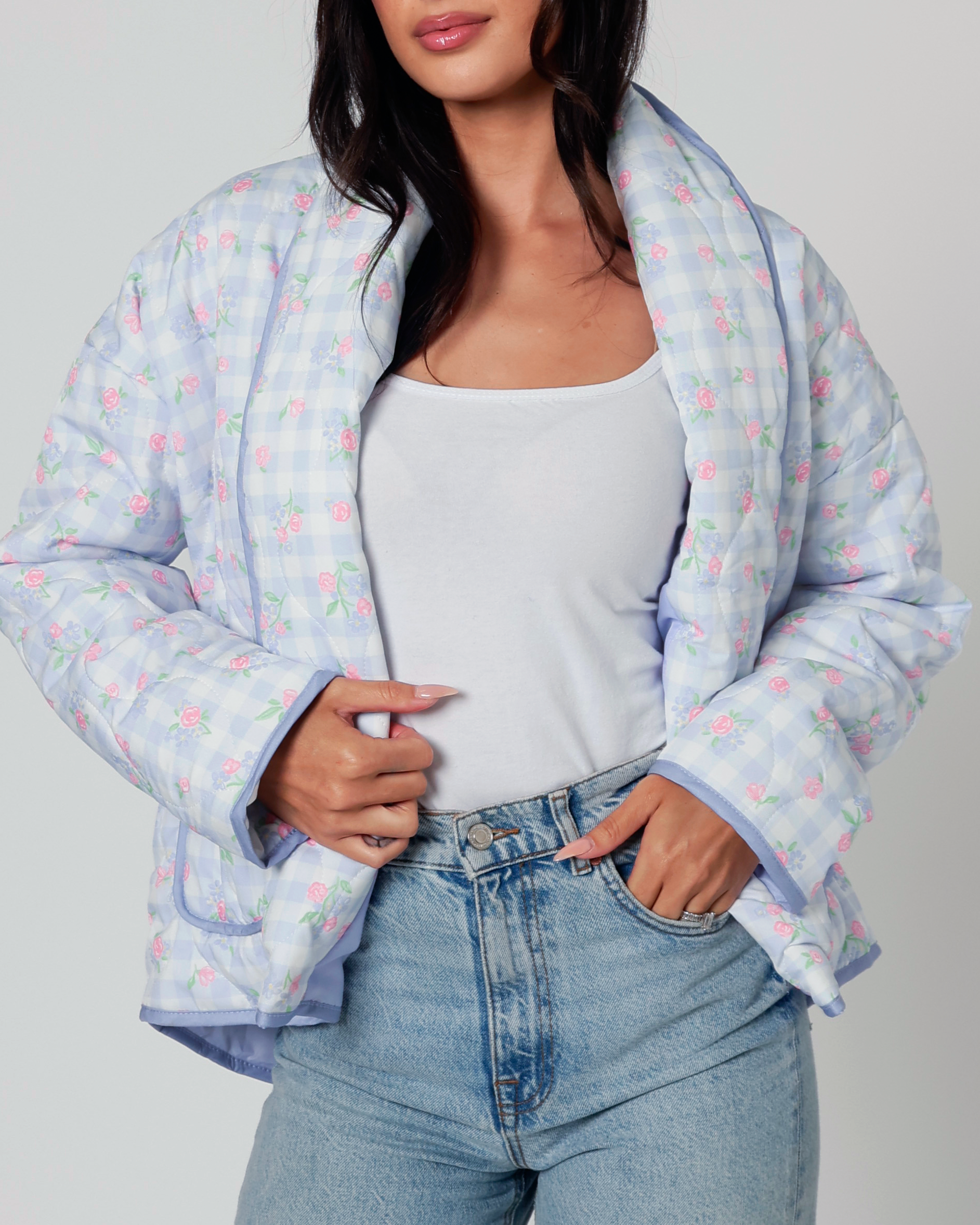 Cotton Candy Oversized Quilted Jacket