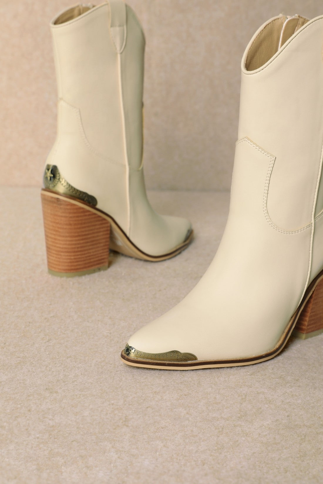 Rhea Metallic Tip Cowboy Boots