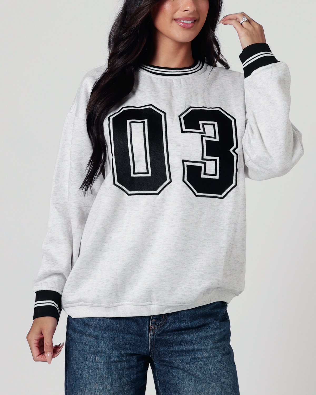 Danielle 03 Varsity Crewneck Sweatshirt – Sixteen