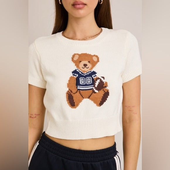 Football Star Teddy Bear Sweater Tee