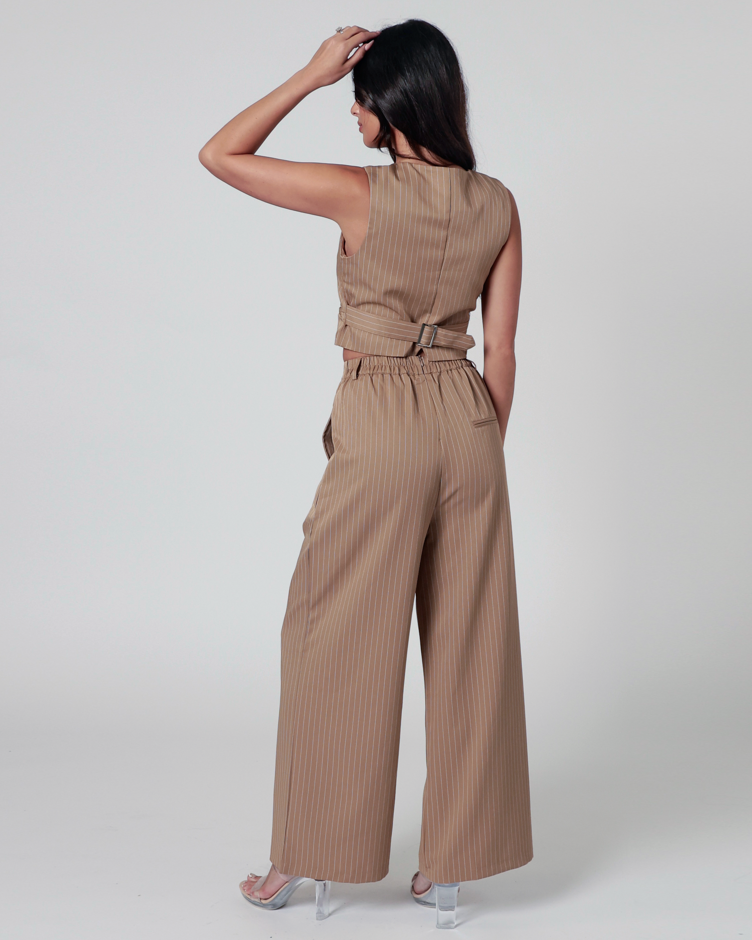 Claudia Pinstripe Trousers