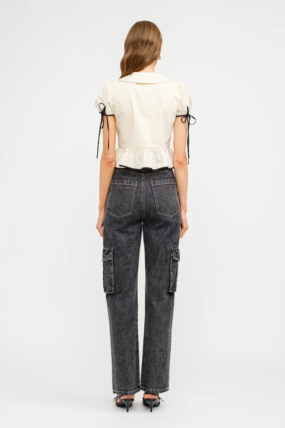 Faye Contrast Ribbon Blouse