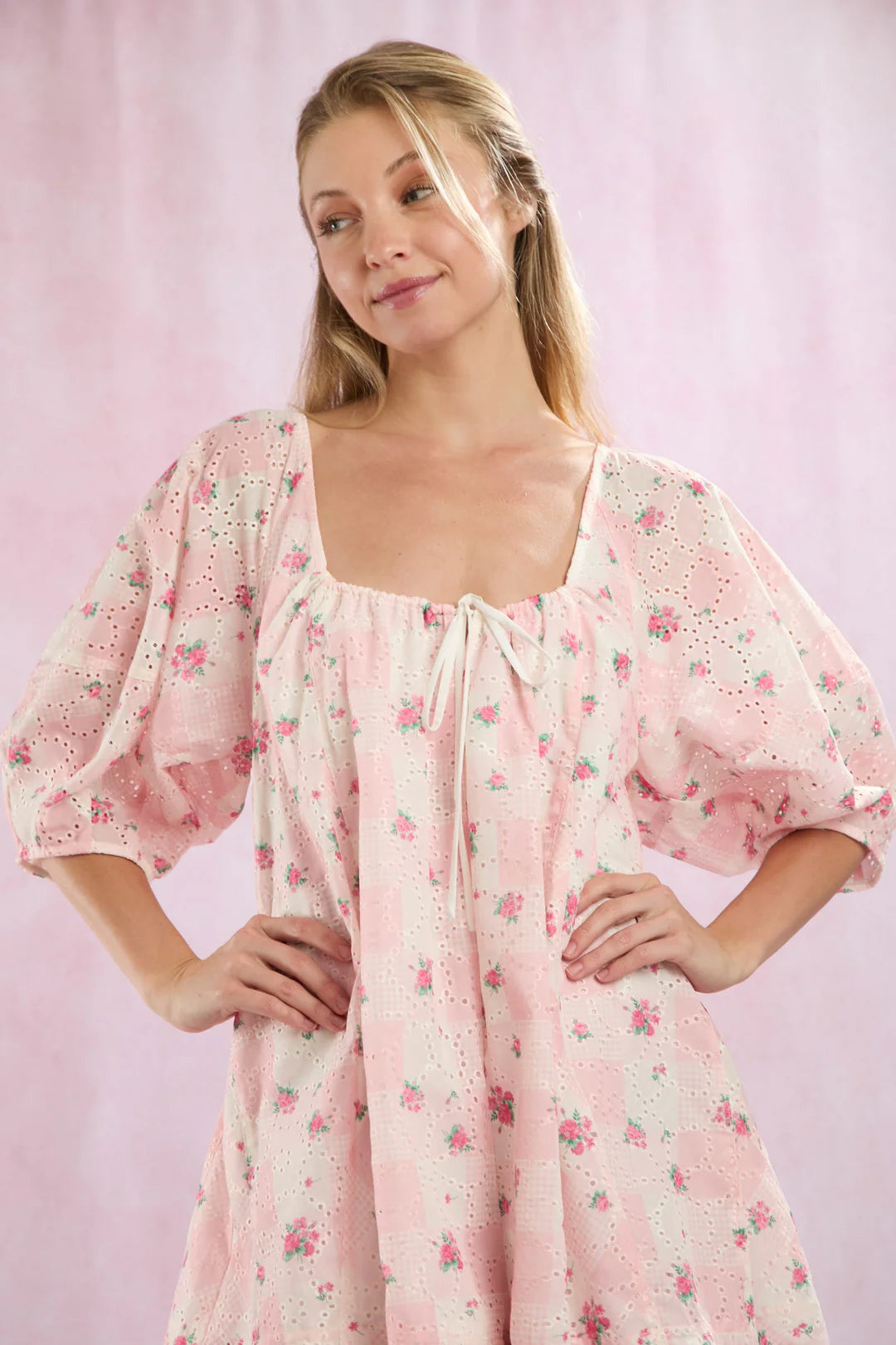 Valentina Embroidered Floral Romper