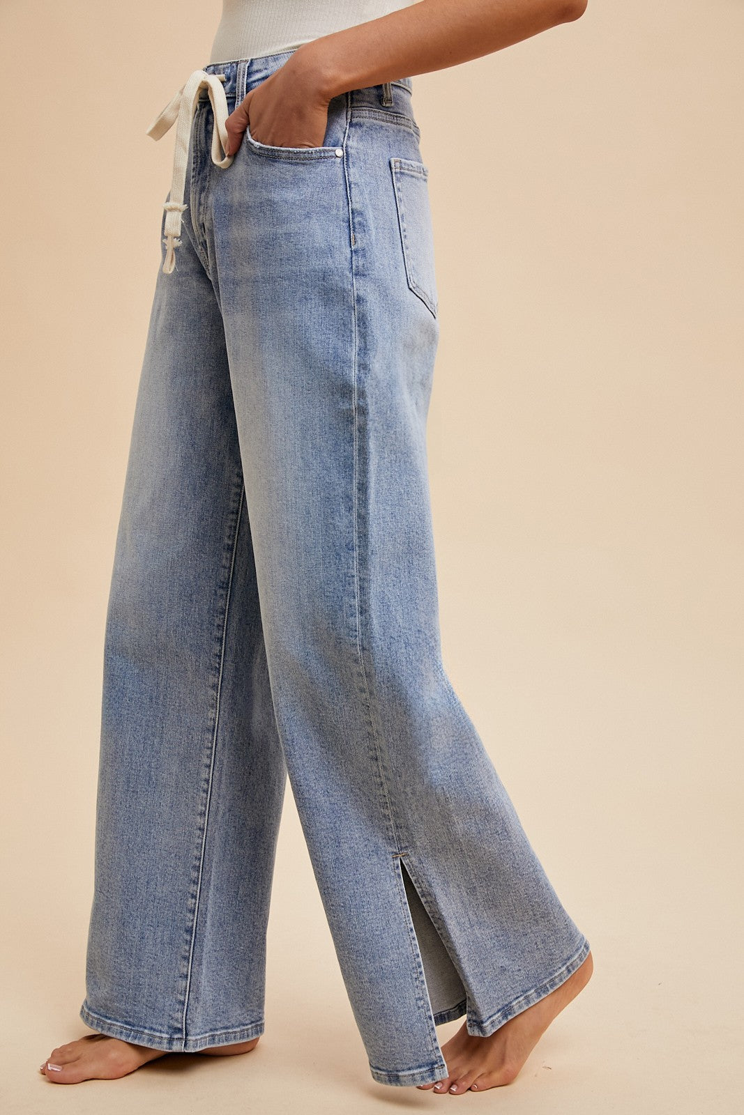 Marie Wide Leg Tie Jeans