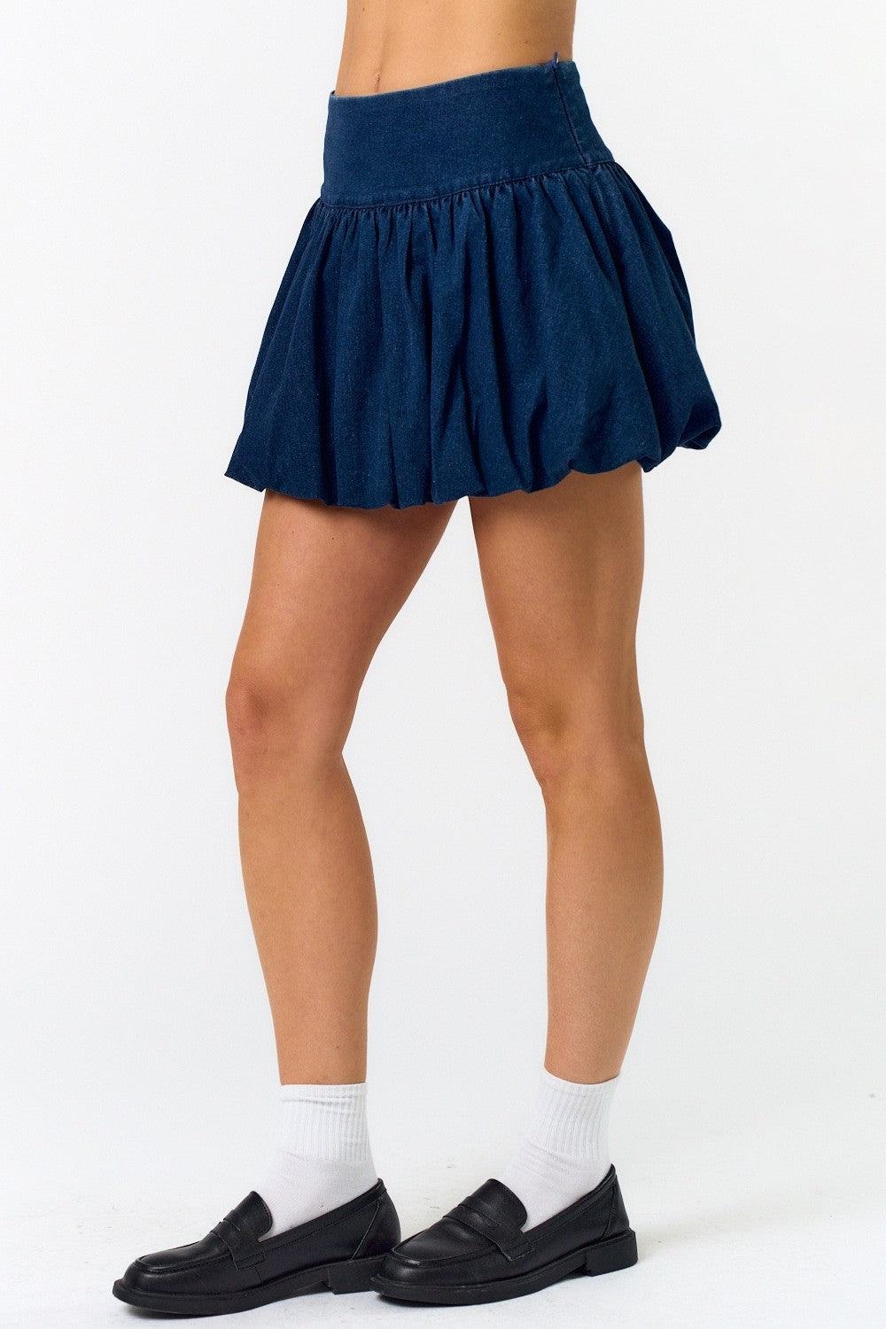 Maya Denim Bubble Mini Skirt